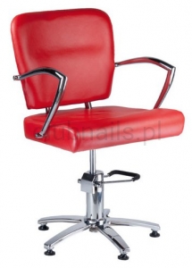 Fotel fryzjerski LIVIO czerwony BD-1003