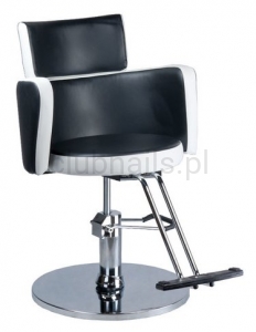 Fotel fryzjerski LUIGI BR-3927 czarno-biały