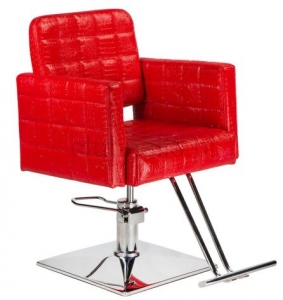 Fotel fryzjerski Bruno czerwony BM-207